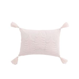 CUSHION CHRISTMAS TREES COTTON WHITE