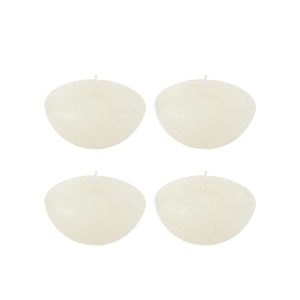 BOX 4 FLOATING CANDLE WHITE LARGE-8H