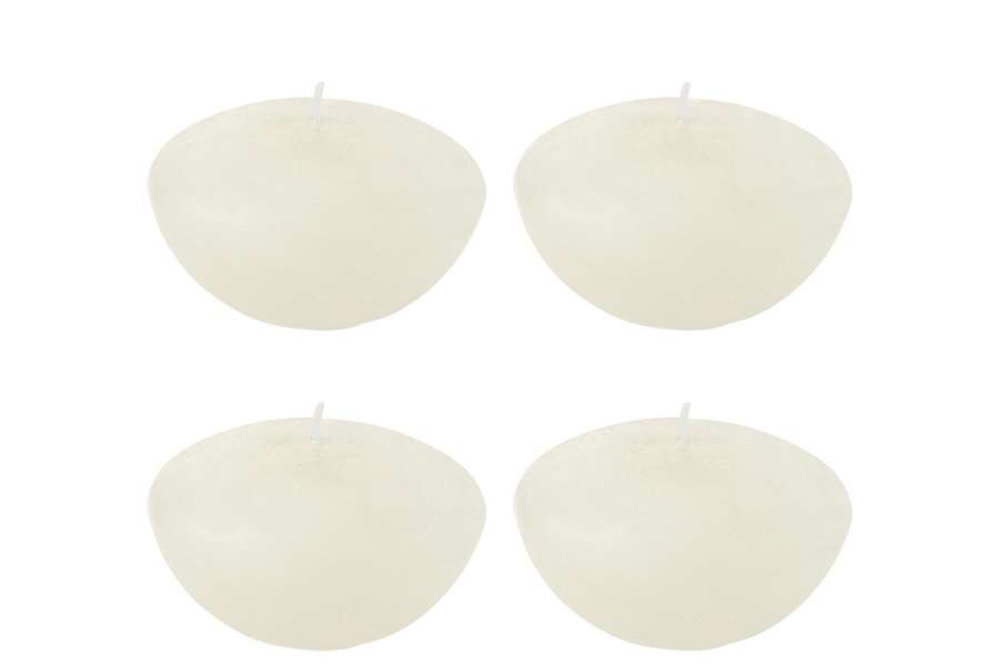 BOX 4 FLOATING CANDLE WHITE LARGE-8H