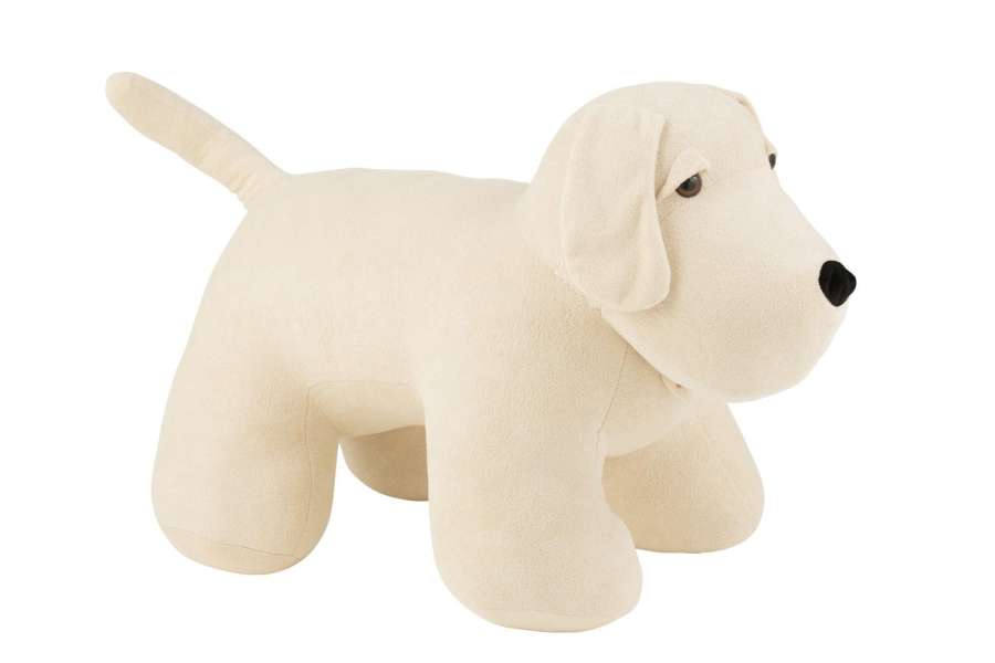 DOOR STOP DOG BOUCLÉ ECRU