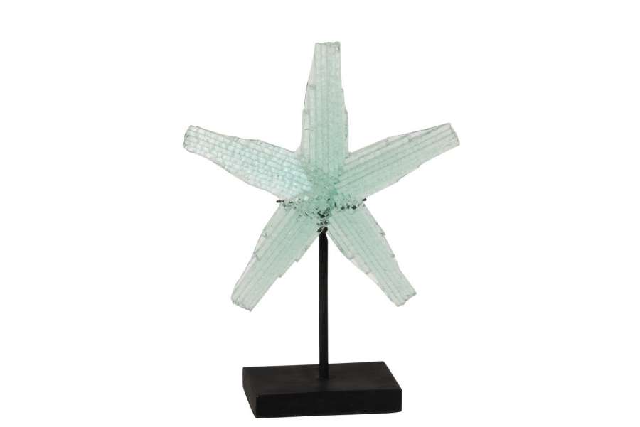 STARFISH ON FOOT RECYCLED GLASS TRANSPARANT LARGE