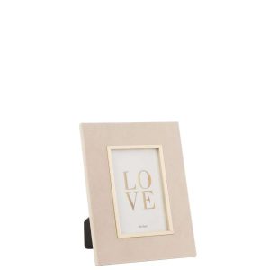 PHOTO FRAME DITA VELVET BEIGE SMALL