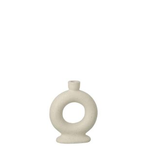 VASE SOLIFLORE 1 RING STONEWARE OFF-WHITE SMALL