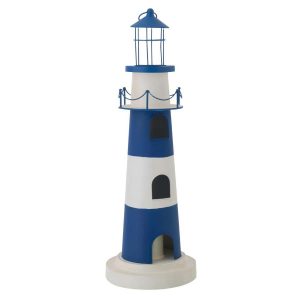 LIGHTHOUSE WITH LIGHT IRON BLUE/WHITE
