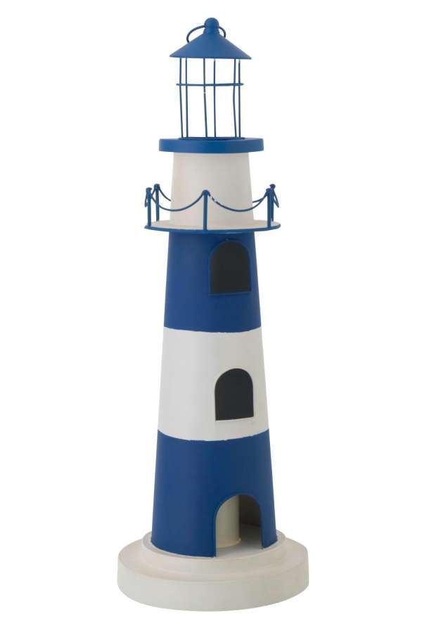 LIGHTHOUSE WITH LIGHT IRON BLUE/WHITE