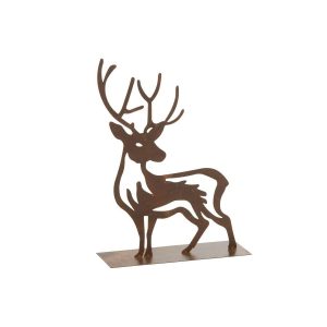 REINDEER DECORATIVE IRON RUST BROWN