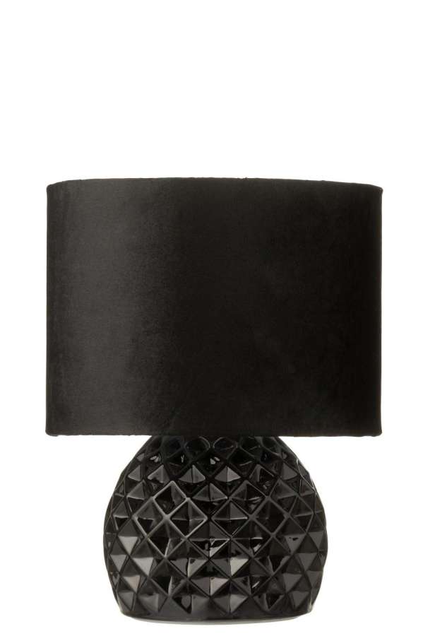 TABLE LAMP GLASS LED BLACK