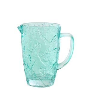 CARAFE BIRDS GLASS AZURE BLUE