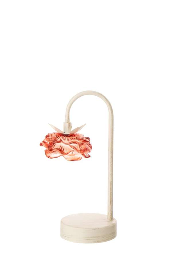 TABLE LAMP LED FLOWER IRON ORANGE/OFF-WHITE SMALL