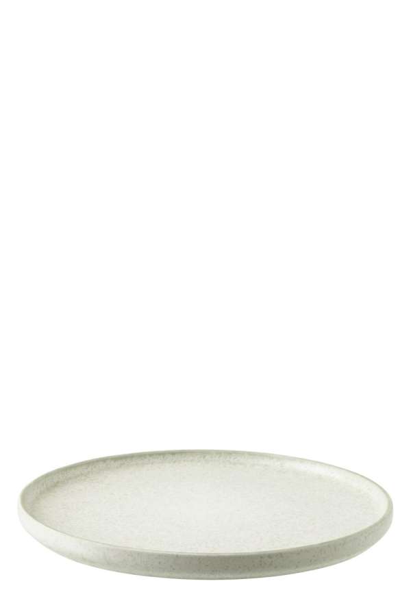 PLATE LUNA STONEWARE LIGHT GREEN LARGE