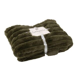 PLAID LARGE CORDUROY POLYSTER DARK GREEN