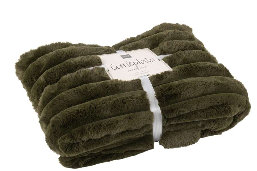 PLAID LARGE CORDUROY POLYSTER DARK GREEN