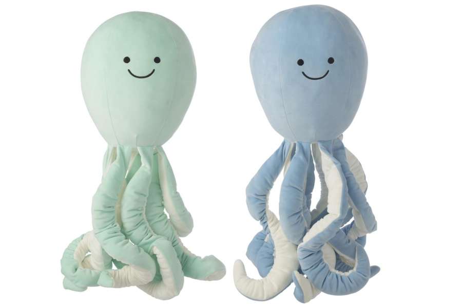 OCTOPUS POLYESTER LIGHT BLUE/MINT GREEN ASSORTMENT OF 2