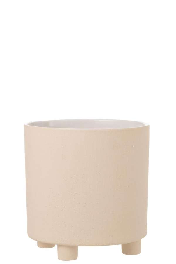 FLOWERPOT SAND CERAMIC BEIGE LARGE