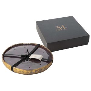 SCENTED CANDLE M-CHIC GLASS GOLD/BLACK EXTRA LARGE -35H