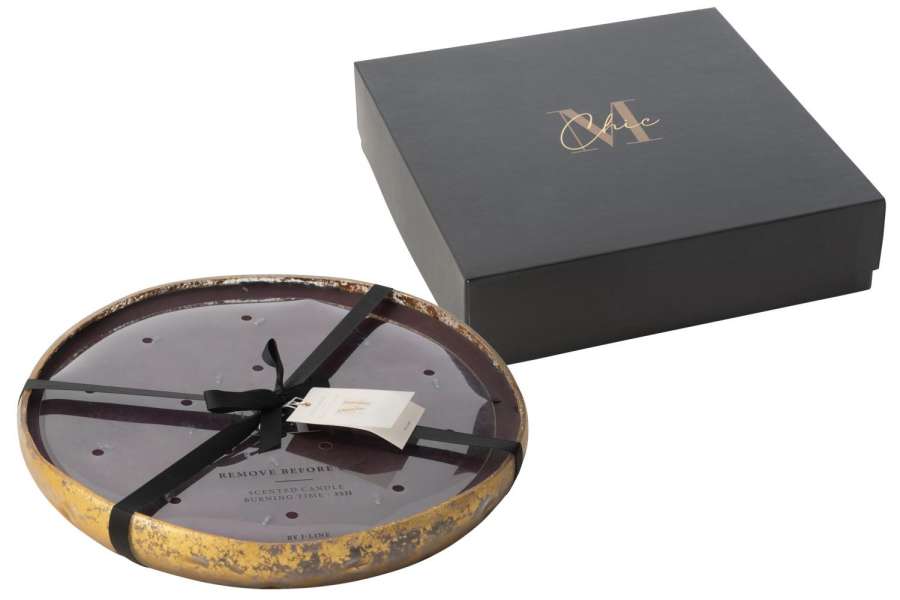 SCENTED CANDLE M-CHIC GLASS GOLD/BLACK EXTRA LARGE -35H