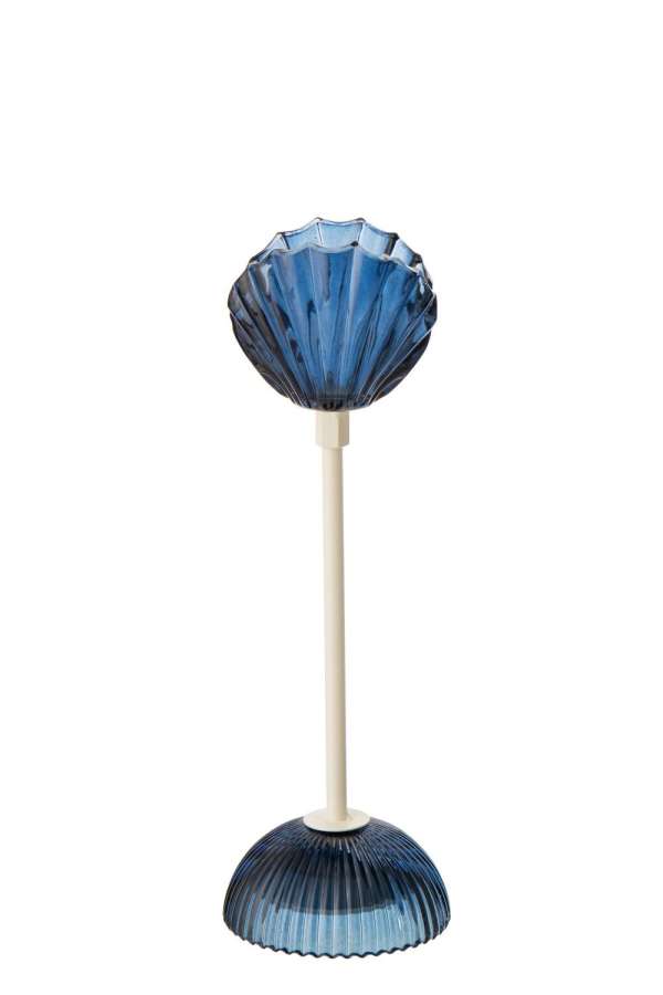 TABLE LAMP LED SHELL IRON BLUE/WHITE SMALL
