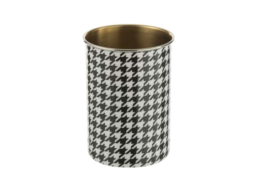 WINE CHILLER PIED-DE-POULE STAINLESS STEEL GOLD COLORED