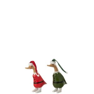 DUCK HAT BAMBOO ROOT GREEN/RED SMALL ASSORTMENT OF 2