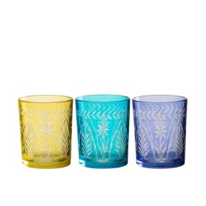 TEALIGHT HOLDER TARIFA GLASS MIX ASSORTMENT OF 3