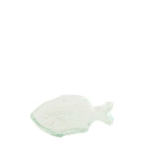PLATE FISH GLASS MINT GREEN