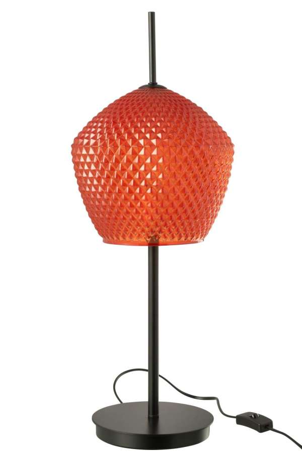 TABLE LAMP GLASS RED