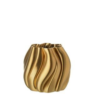 VASE 3D PRINTING IRREGULAR STONEWARE GOLD