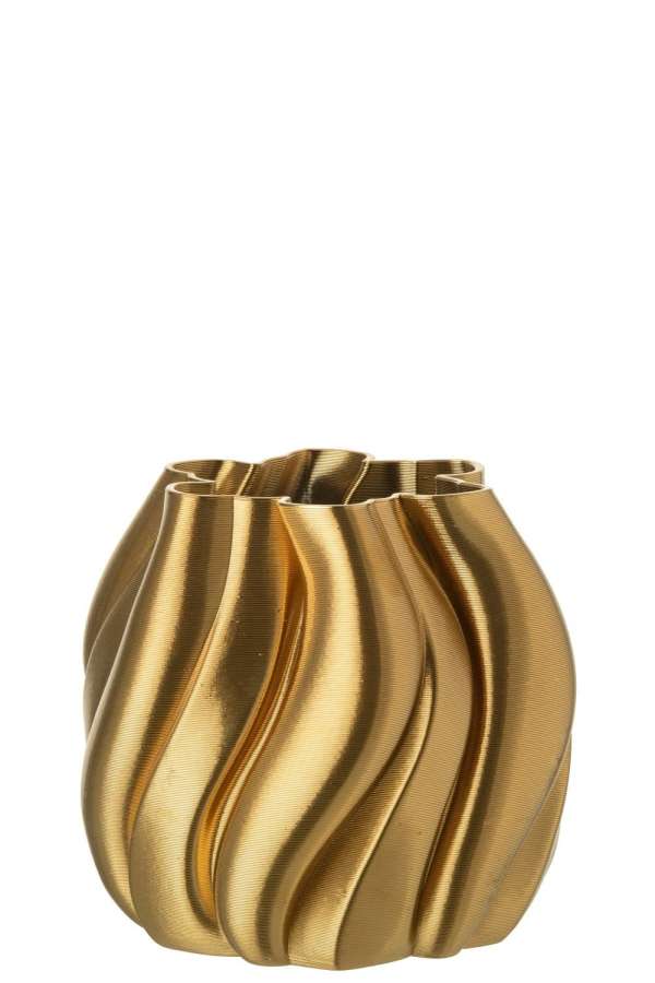 VASE 3D PRINTING IRREGULAR STONEWARE GOLD