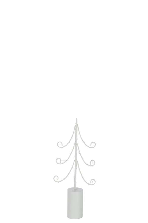 TREE LED CYLINDER BASE IRON WHITE SMALL
