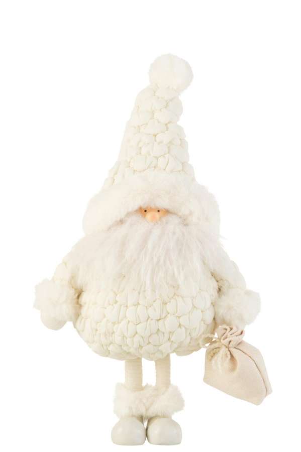 SANTA GIFT BAG TEXTILE WHITE LARGE