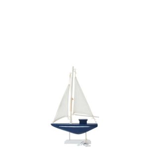 SAILBOAT DECORATIVE PINEWOOD BLUE/WHITE SMALL