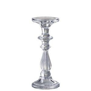 CANDLESTICK/CANDLE HOLDER TIBO GLASS TRANSPARENT MEDIUM