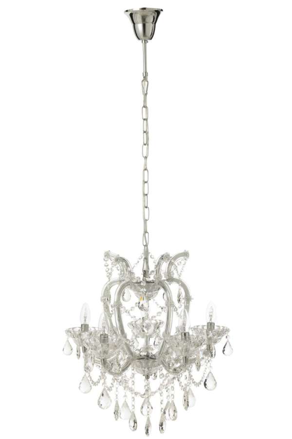 CEILING LAMP CHANDELIER ANTIQUE GLASS TRANSPARENT