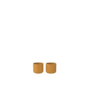 FLOWERPOT GEN CERAMIC OCHRE EXTRA EXTRA SMALL ASSORTMENT OF 2