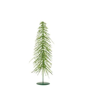 CHRISTMAS TREE GLITTERS PLASTIC DARK GREEN MEDIUM