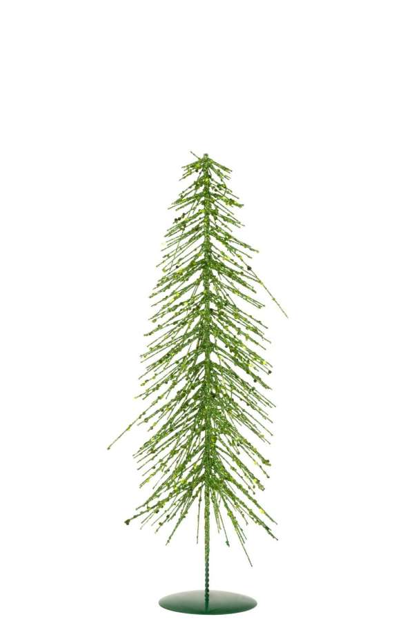 CHRISTMAS TREE GLITTERS PLASTIC DARK GREEN MEDIUM