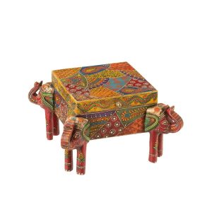 BOX ELEPHANT FEET DELHI MANGO WOOD MIX