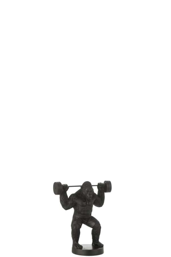 GORILLA WEIGHT LIFTING POLYRESIN BLACK SMALL