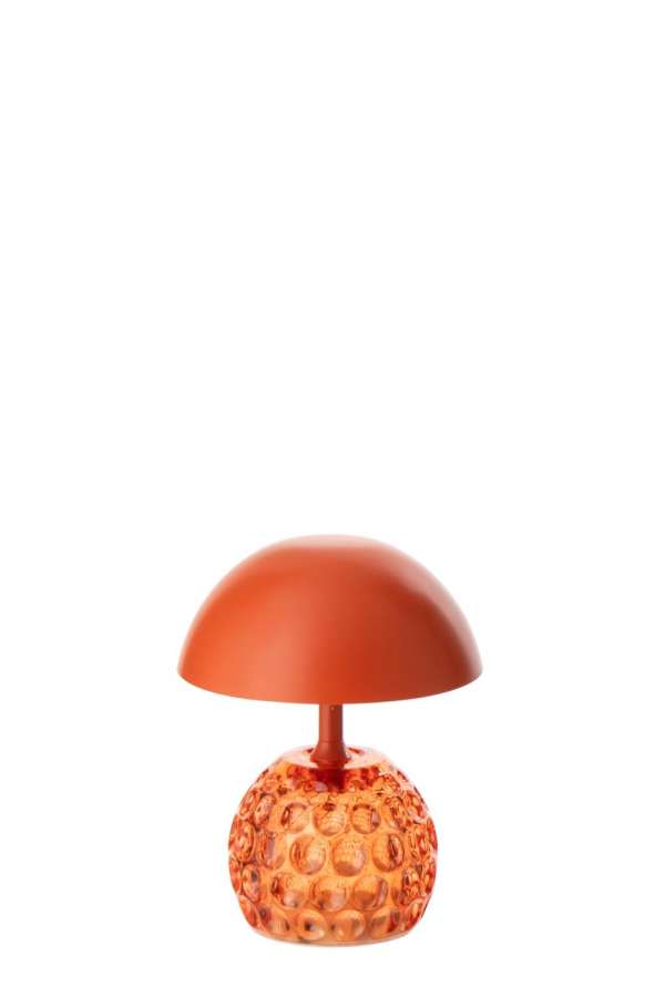 TABLE LAMP LED CHAMPIGNON IRON/GLASS ORANGE