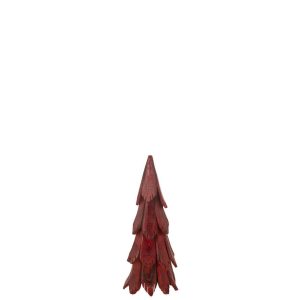 CHRISTMAS TREE PIECES WOOD RED SMALL