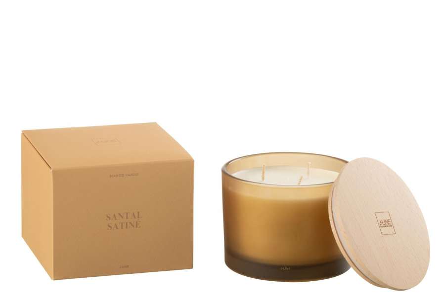 SCENTED CANDLE ACCORDS ESSENTIELS SANTAL SATINÉ-28H