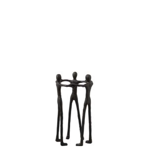 FIGURE PERSON CIRCLE ALUMINIUM BLACK