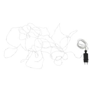 CHRISTMAS LIGHTS WIRE 9M SILVER 90LED WARM WHITE