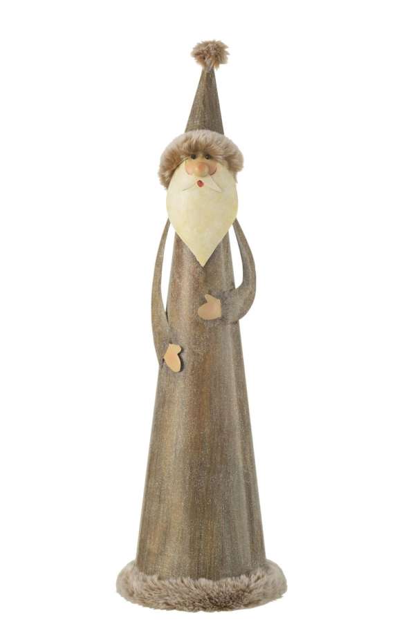 SANTA ROUND FUR METAL GREY LARGE
