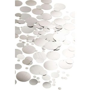 PACK OF 1000 SEQUIN ROUND PVC SILVER COLORED