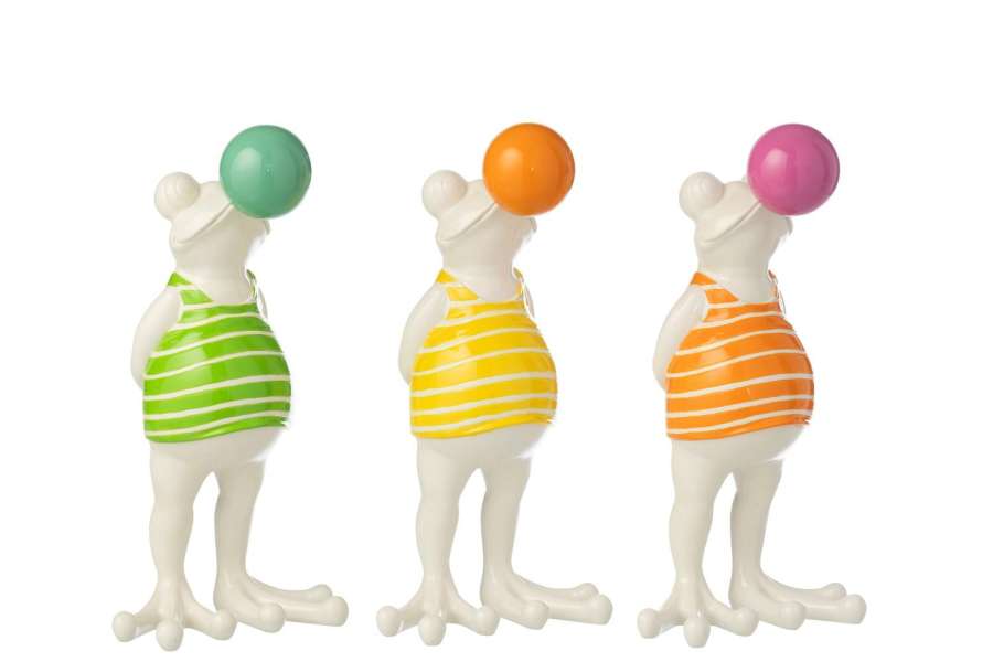 FROG BUBBLE POLYRESIN MULTI ASSORTMENT OF 3