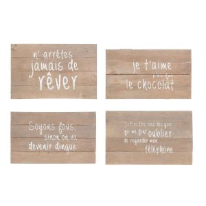 PANELS POSITIVE WOOD NATURAL ASSORTMENT OF 4