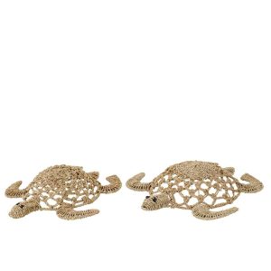 SET OF 2 WALL OBJECT TURTLE SEAGRASS NATURAL
