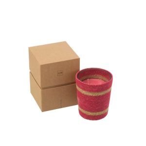 SCENTED CANDLE BASKET WAX FUCHSIA MEDIUM-55HOURS