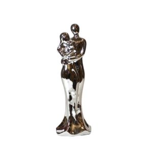 Figur Familie -sølv - 40cm